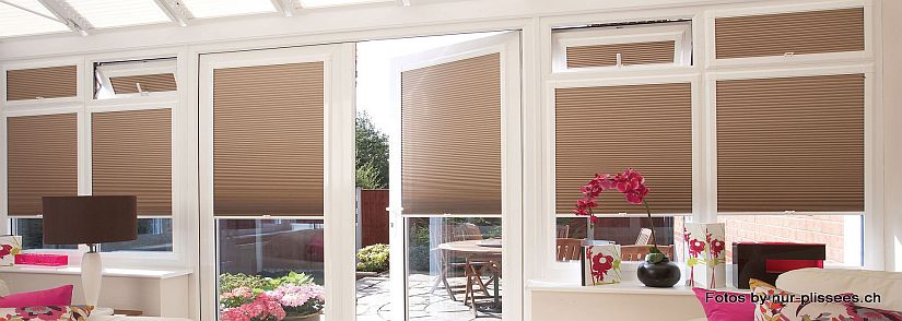 Plissees und Faltstoren by nur-plissees.ch